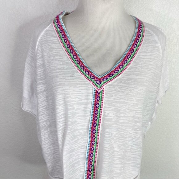 Pitusa White Burnout Sheer Crop Top - Picture 2 of 8